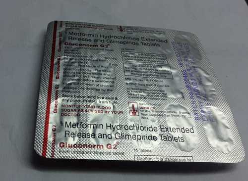 Metfotmon Hydrocloride Extened Release Glimepride Tablets General Medicines