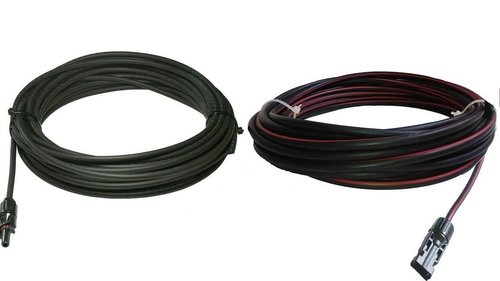 SuRCLe Solar 10 sq mm Red and Black Wires with MC4 Connector on One Side - XLPE Material, UV Protected, Fire Retardant, 79 Amps Current Capacity