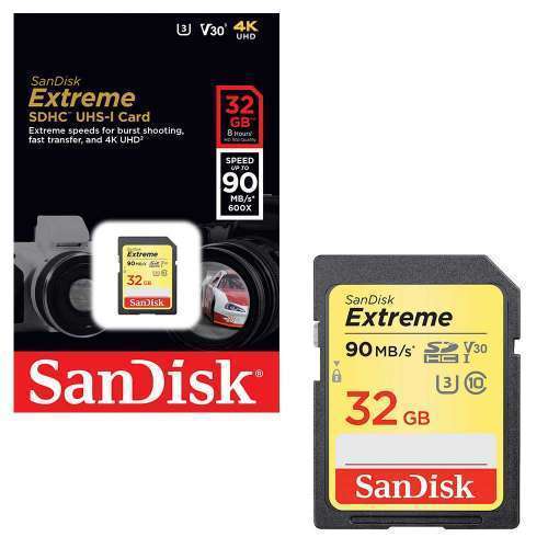 SanDisk Extreme 32GB SD Memory Card