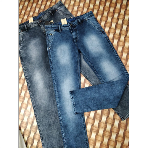 Blue Mens Shaded Jeans