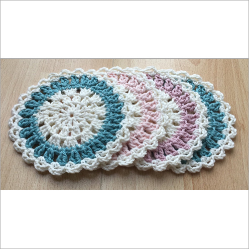White And Blue Tea Coaster