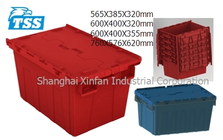 47L Plastic Safety Tote Container Boxes with Lids Storage Safety Boxes Moving Boxes 565X385X320mm TSS-TBX5638