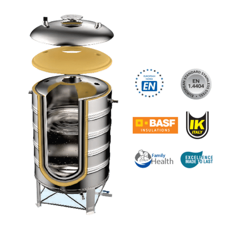 Purinox 5 Layer Stainless Steel Water Tank 1.00 mm