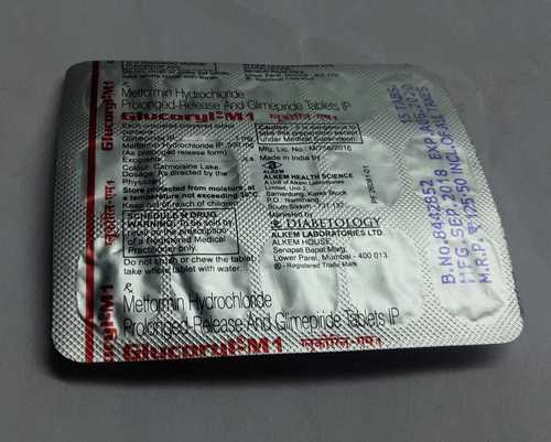 Metformin Hydrocloride Prolong Released Glime Pride Tablets General Medicines