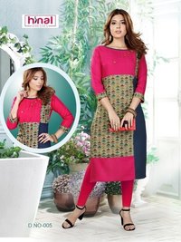 Rayon Kurti - Heavy Rayon Print & Plain, Styles In Size L & Xl, 45 Inches Length | Custom Logo Included