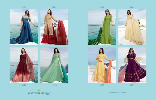 Embroidered silk suits