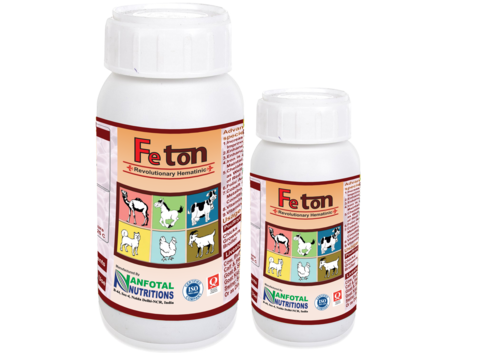 Feton - Liquid Hematinic Iron Tonic | Enhances Hemoglobin, Supports Fertility, Promotes Healthy Growth for Goats and Sheep