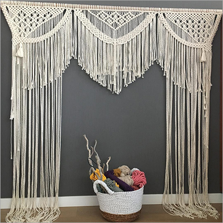 White Macrame Wedding Backdrop