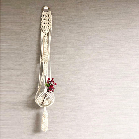 White Macrame Plant Hanger