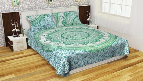 Mandala Reversible Queen Size Duvet Cover With 2 Pillowcases