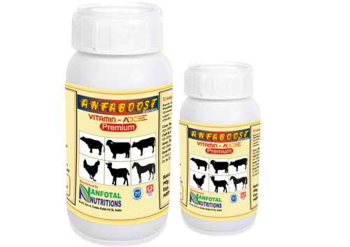 Vitamin AD3E - Liquid Multivitamin Supplement for Enhanced Growth & Immunity, 2-Year Shelf Life, Ideal for Cows, Buffaloes, Camels & Horses