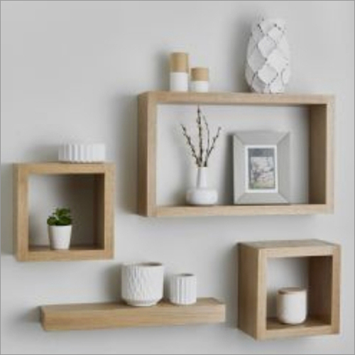 White Wooden Wall Display Shelf