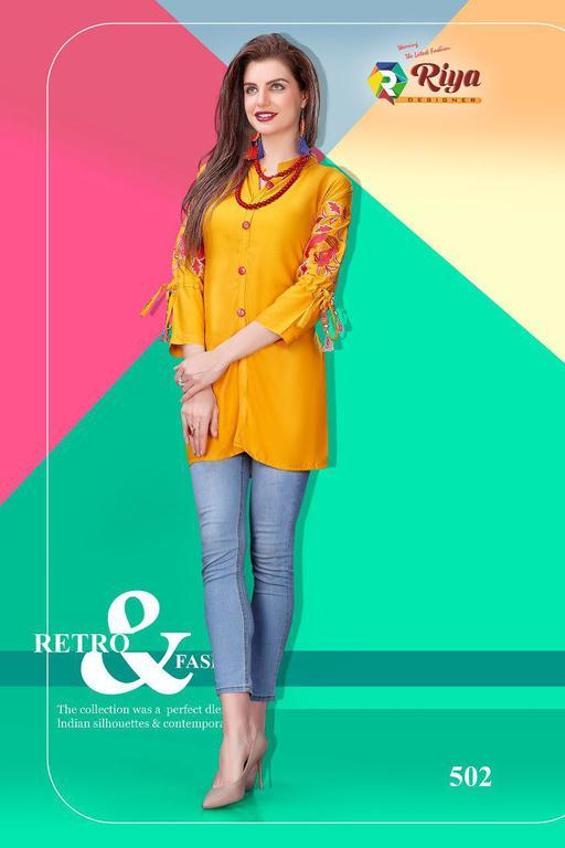 Hand Work Short Kurtis