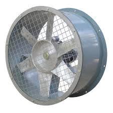 Industrial Axial Flow Fan - Electric Powered, Round Design | Wall Mounted Option, Large Airflow, 1 Year Warranty