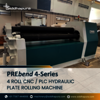 HYDRAULIC 4 ROLL PRE PINCH PLATE ROLLING MACHINE