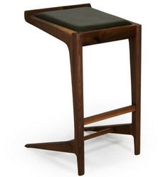 Leather Seat Brown Bar Stool