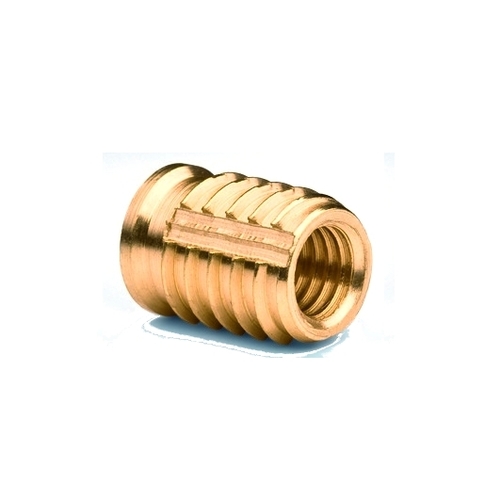 Round Brass Hacked Female Insert