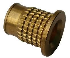 Brass Flange Headed Insert - 3x7 Inches, Polished Finish, Weldable Design for Industrial Use