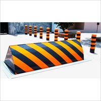 Automatic Road Blocker - Mild Steel, Black And Yellow | High Security, Manual Operation, Reinforced Impact Face With Steel Ribs
