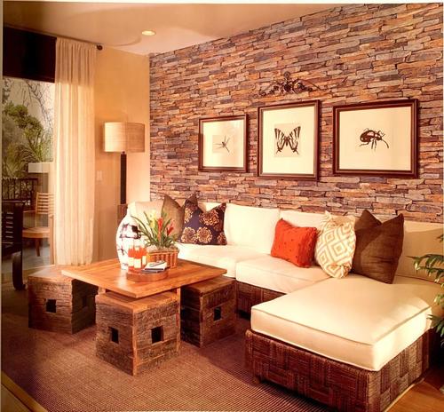 Non Woven Brick Wallpaper