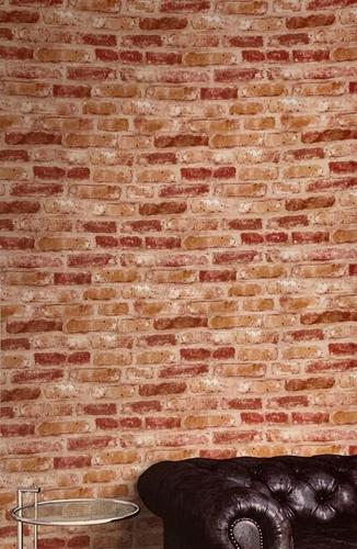 Brick Wallpaper - Non Woven, 57 sq.feet Size | Fireproof, Waterproof, Classic Style, Natural Material for Elegant Wall Decoration