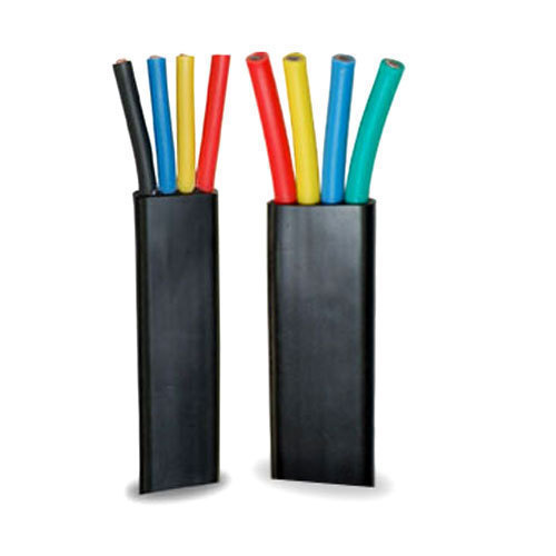 Flat Submersible Cables - PVC 3 Core & 4 Core, High Purity Copper Conductor, Low Voltage 450/750V to 650/1100V, Flexible & Abrasion Resistant Sheath