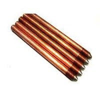 Solid Copper Earth Rods - Durable Electrolytic Copper, 8 Feet Length , Superior Electrical Conductivity