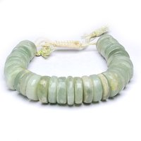 Satyamani Natural Green Aventurine Big Roundello Bracelet For Heart Chakra