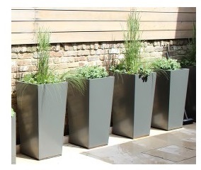 Four Planter For Coated Tapered Style Metal Planters