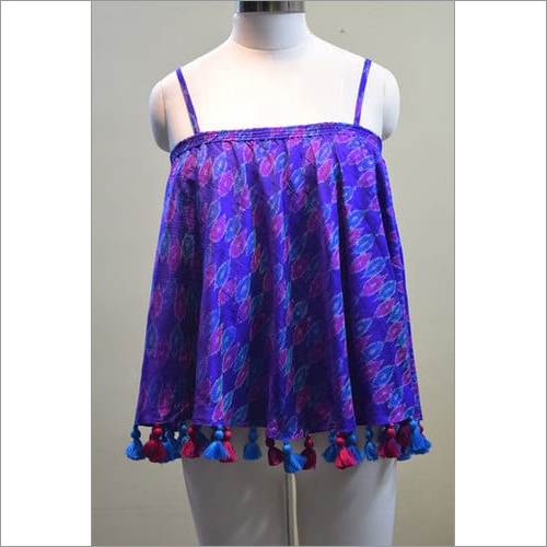 Silk Ikkat Shoulder Off Dress