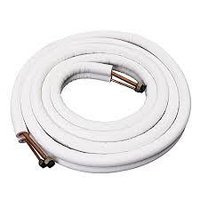 Insulated Copper Pipe - 1/2 Inch Diameter, 50 Ft Length, White Color | Foam Insulation, Designed For Hvac Systems & Refrigeration, Astm B88 Standards