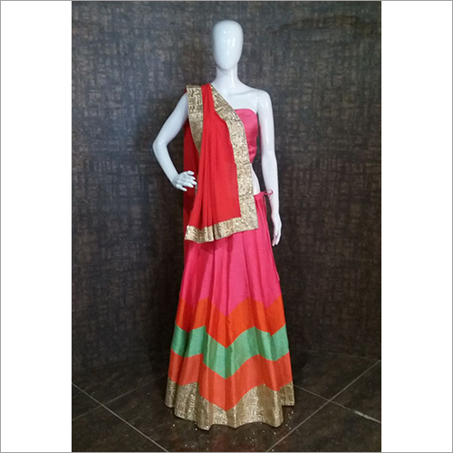 Ladies Party Wear Unstitched Ghagra Choli Material