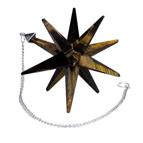 Crystal Natural Tiger Eye Galaxy Merkaba Star For Vastu/Reiki/Home Decor & Meditation