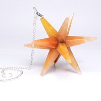 Natural Red Aventurine Galaxy Merkaba Star with Reiki Healing