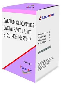 Calcium Gluconate and Lactate, Vit. D3 B12, L-Lysine Syrup
