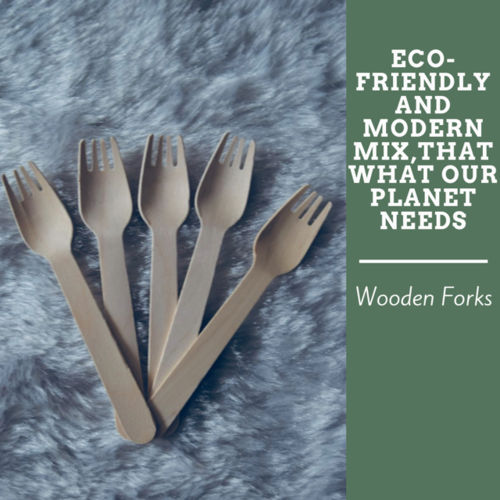 Wood Color Wooden Forks