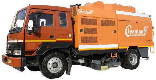 Truck Mounted Sweeping Machine For Municipal Corporations - 105 HP Kirloskar Engine, 6000 Kg Hopper, 2200 Mm Main Brush | High Efficiency, Easy Cleaning, Reduced Maintenance, Dust Free, Compact Design