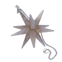 Satyamani Natural Rose Quartz Galaxy Merkaba Star with Healing Properties