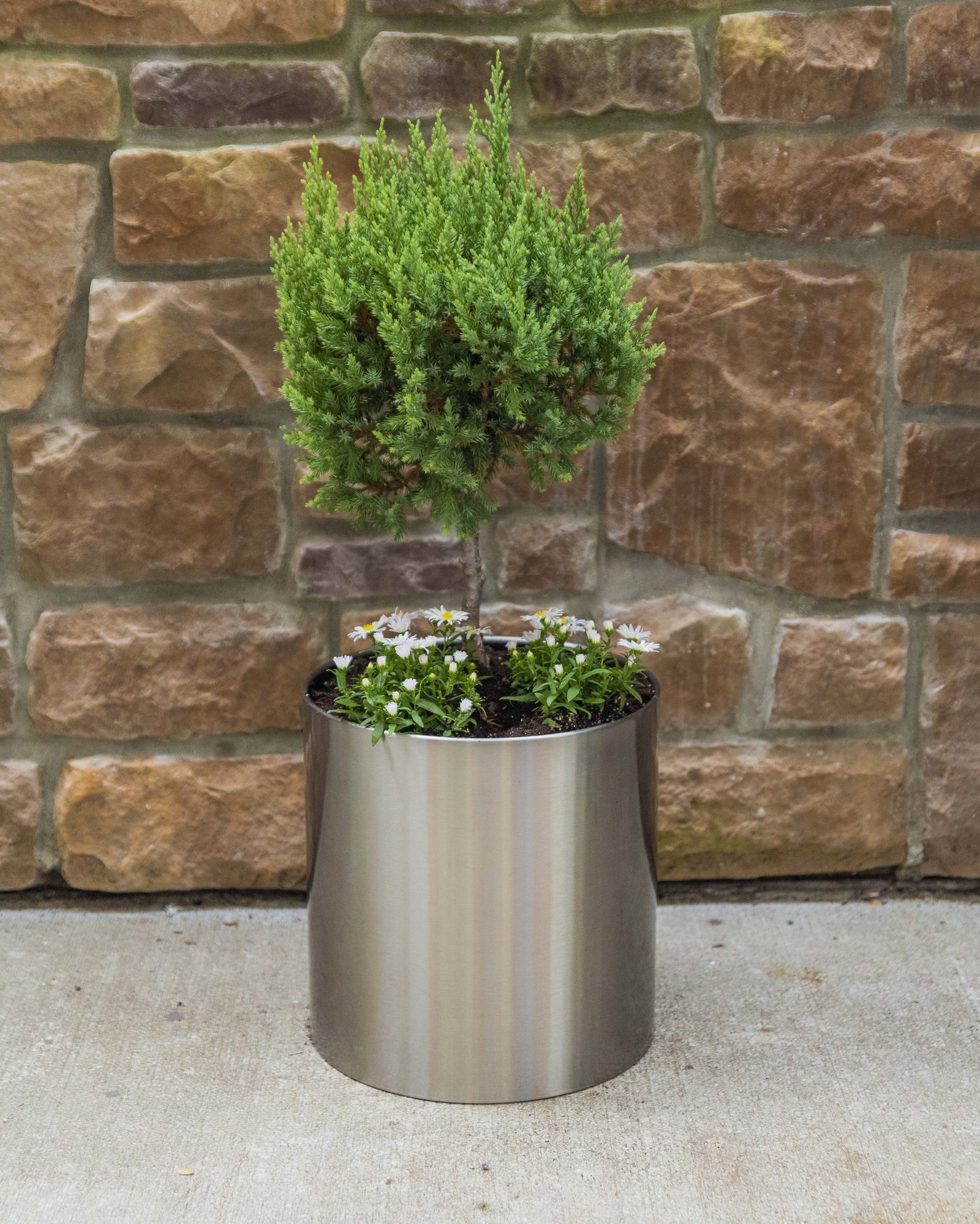 Galvanised Metal Planters Set of 5