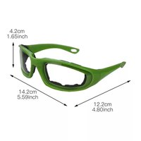 Onion Goggles - Plastic Material , Tear Free Eye Protector For Cutting Onions , Non-toxic & Bpa Free , Comfortable Fit , Green Frame Color