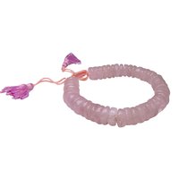 Natural Stone Rose Quartz Big Roundello Bracelet For Compassion
