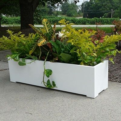 Set of two Weathered Metal Planters