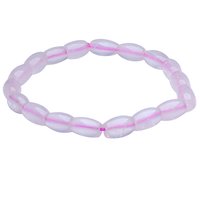Natural Stone Rose Quartz Faceted Long Beads Bracelet for unconditional Love