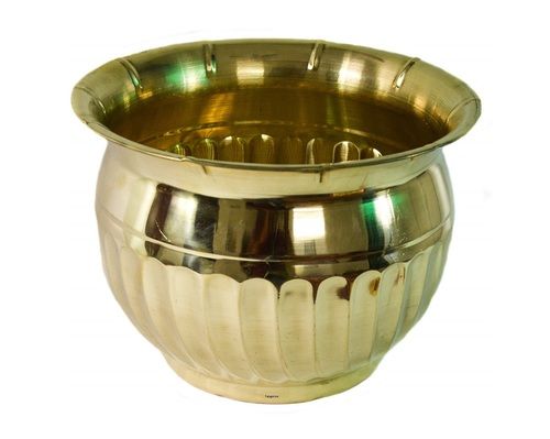 Handcrafted Brass Planter Pot with Lacquer