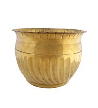 Handcrafted Brass Planter Pot with Lacquer