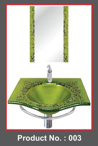 Green Glass Wash Basin