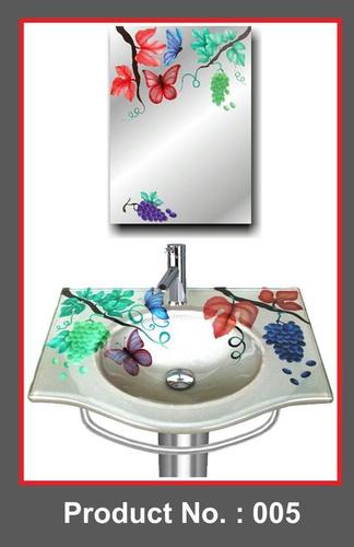 Cream Glass Wash Basin