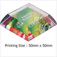 Crystal Glass Paperweight - Multi Color Square Shape | Elegant Office Decor Accessory For Professional Use
