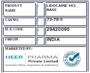 Lidocaine HCL BASE Lidocaine HCL BASE