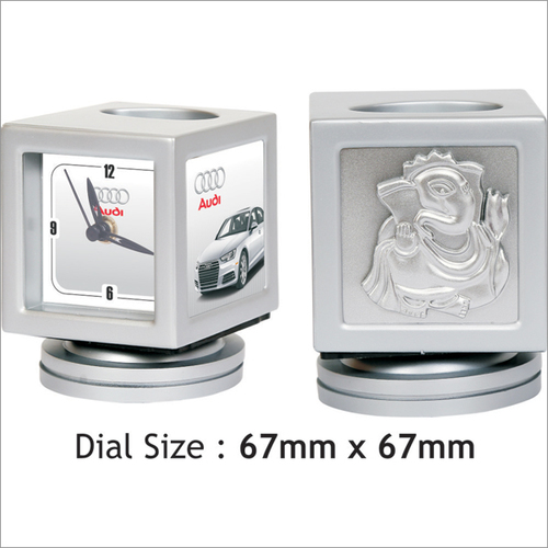 Promotional Table Clock With Engraved Ganesha